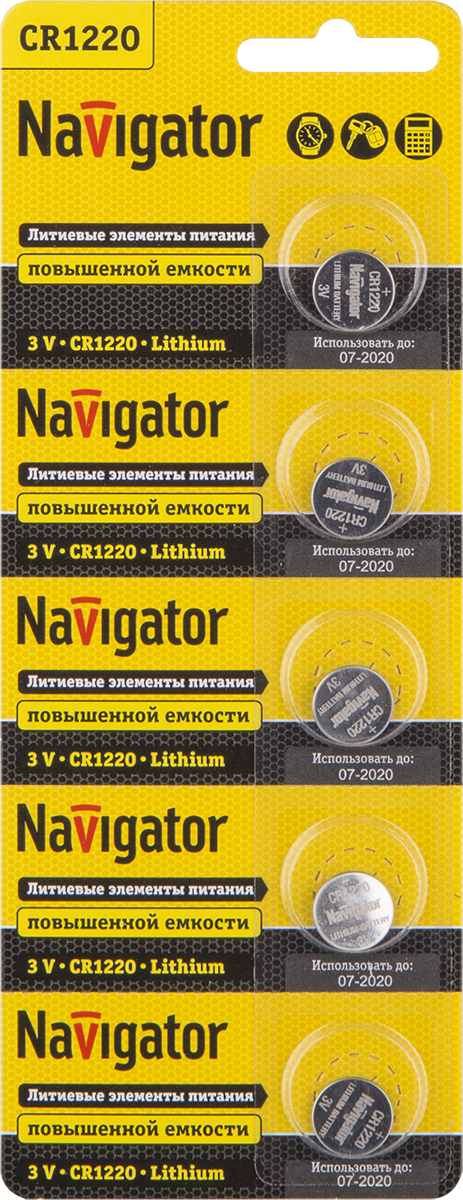 Элемент питания Navigator 94 778 NBT-CR1220-BP5