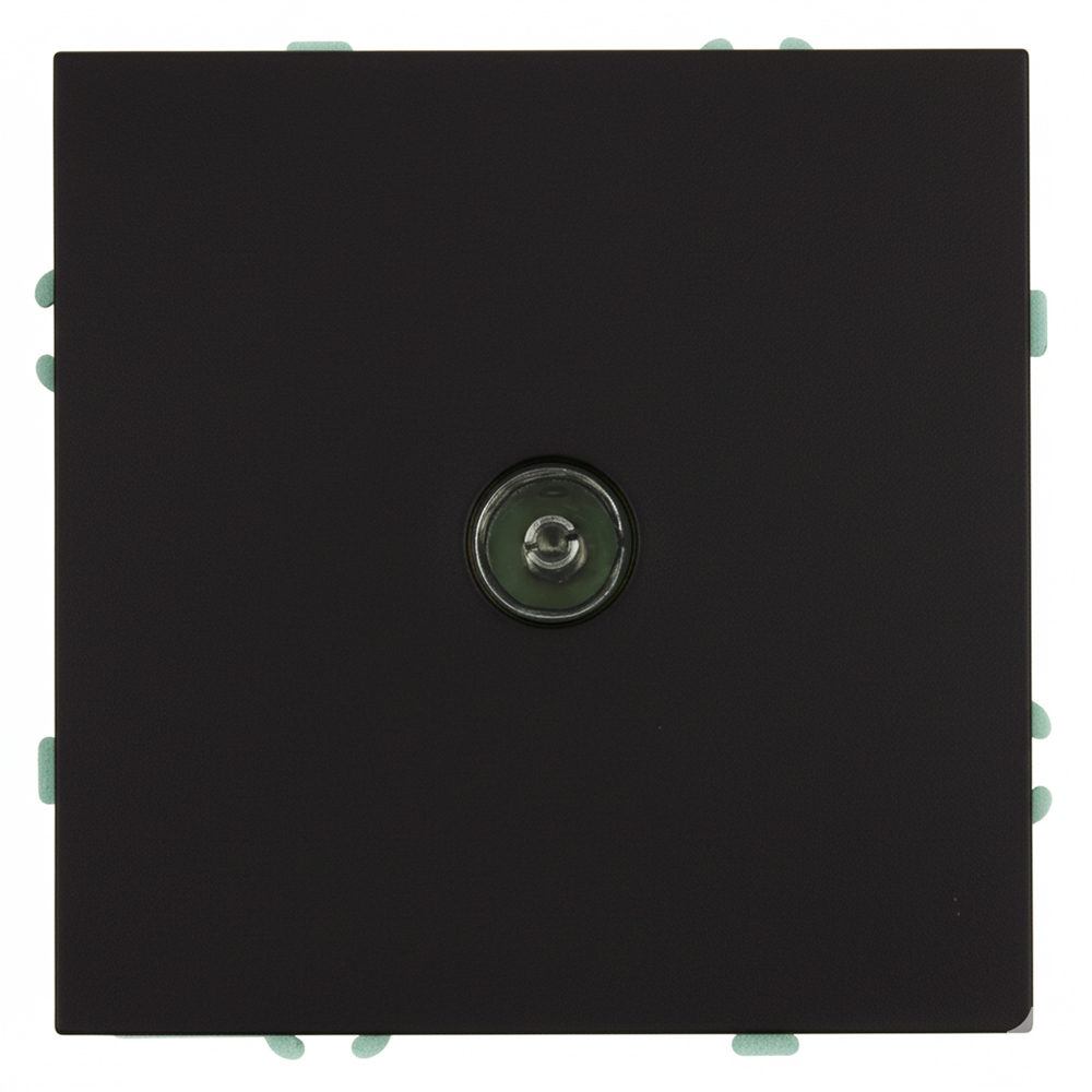 Розетка телевизионная 1-местная (механизм) 75 Ом, 5-862МГц, серия Эмили, RST00-5108-05, черный уголь, soft touch