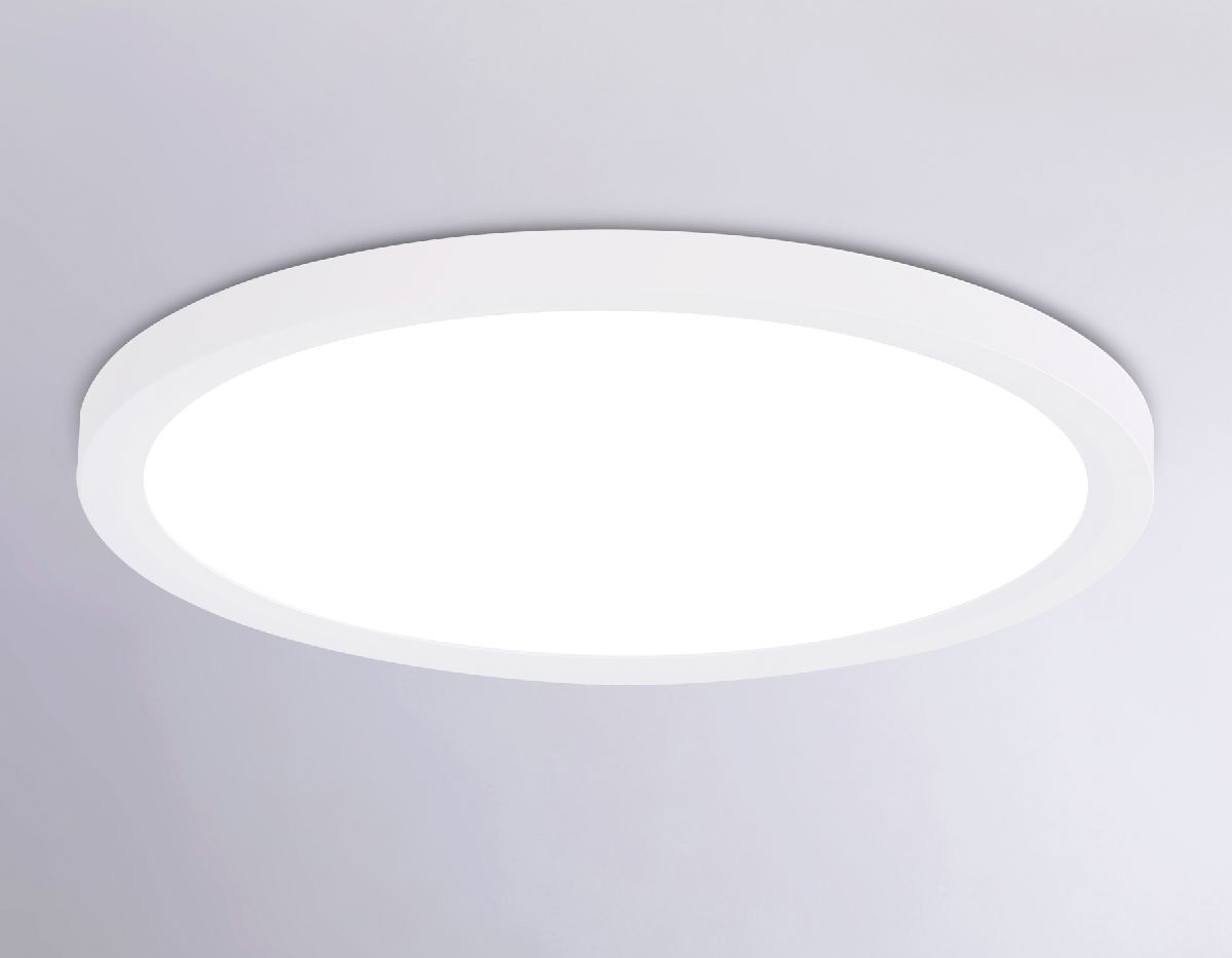 Светильник светодиодный ультратонкий FZ1909 WH белый IP54 44W 3000K-6500K CCT-переключатель D600*25