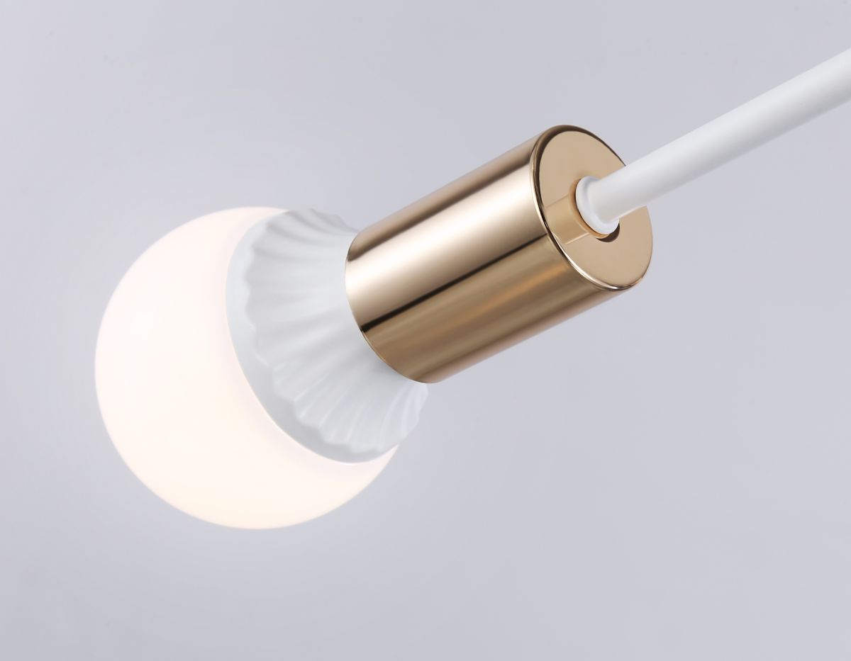 Подвесной светильник в стиле лофт TR80432/6 WH/GD белый/золото E27/6 max 60W D950*730