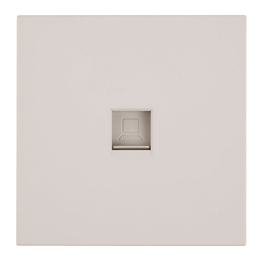 Розетка компьютерная 1-местная RJ-45 (механизм), серия Мия, RST00-3117-08, пудровый жемчуг