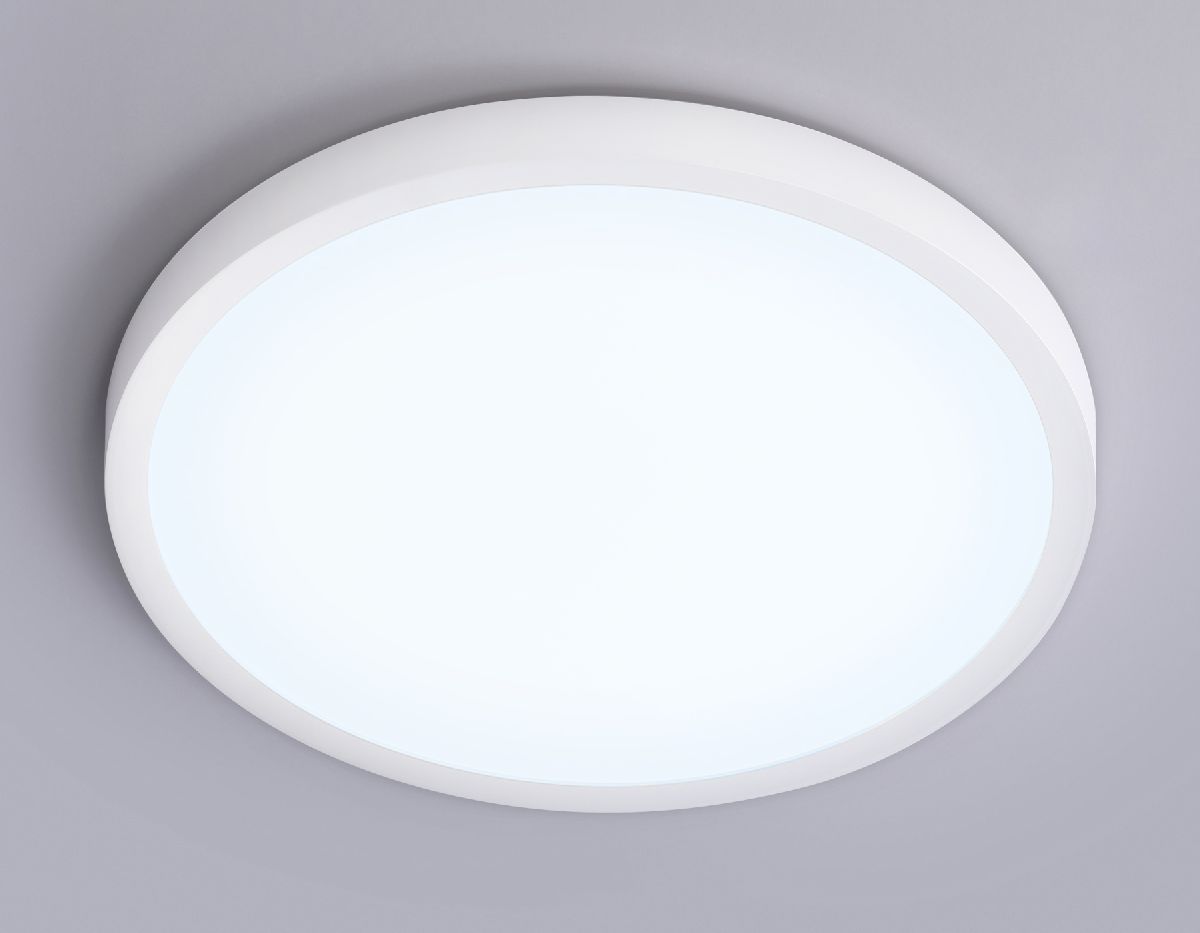 Светильник светодиодный ультратонкий FZ1951 WH белый IP54 20W 5000K D270*15 (Без ПДУ)