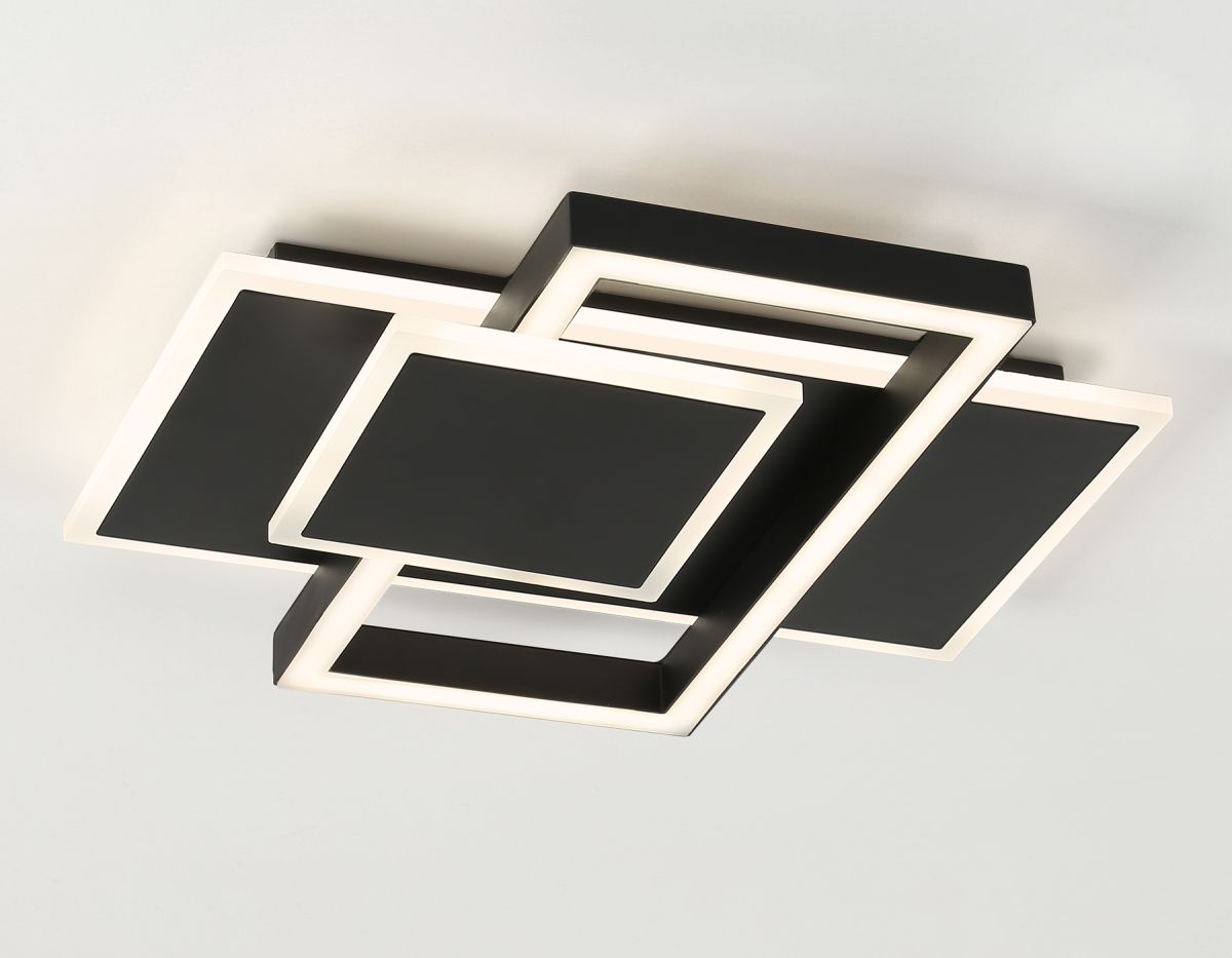 Светильник светодиодный потолочный FA1022/3 BK черный 50W 3000K-6400K 380*345*75 (ПДУ ИК)