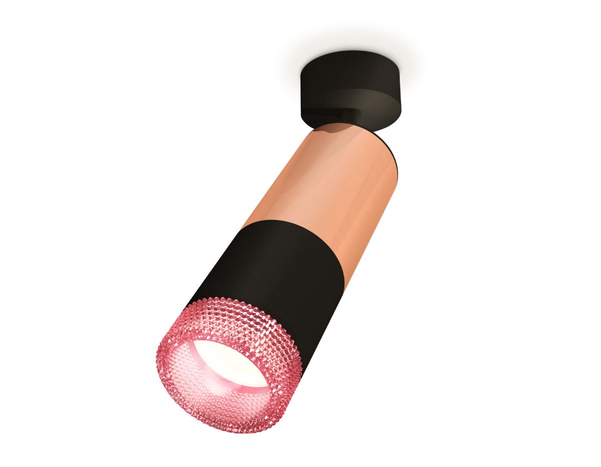 Комплект поворотного светильника XM6302002 SBK/PPG/PI черный песок/золото розовое полированное/розов