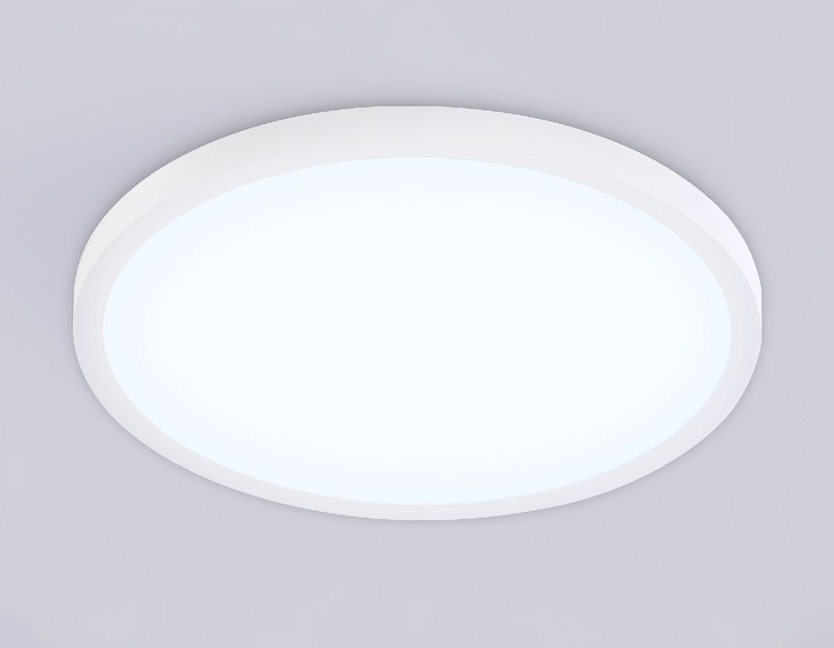 Светильник светодиодный ультратонкий FZ1955 WH белый IP54 26W 5000K D370*15 (Без ПДУ)