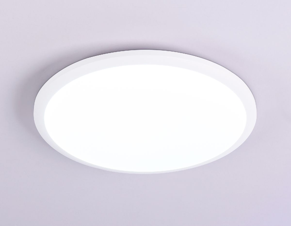 Потолочный светодиодный светильник FZ1231 WH белый IP44 42W 6400К D370*55 (Без ПДУ)