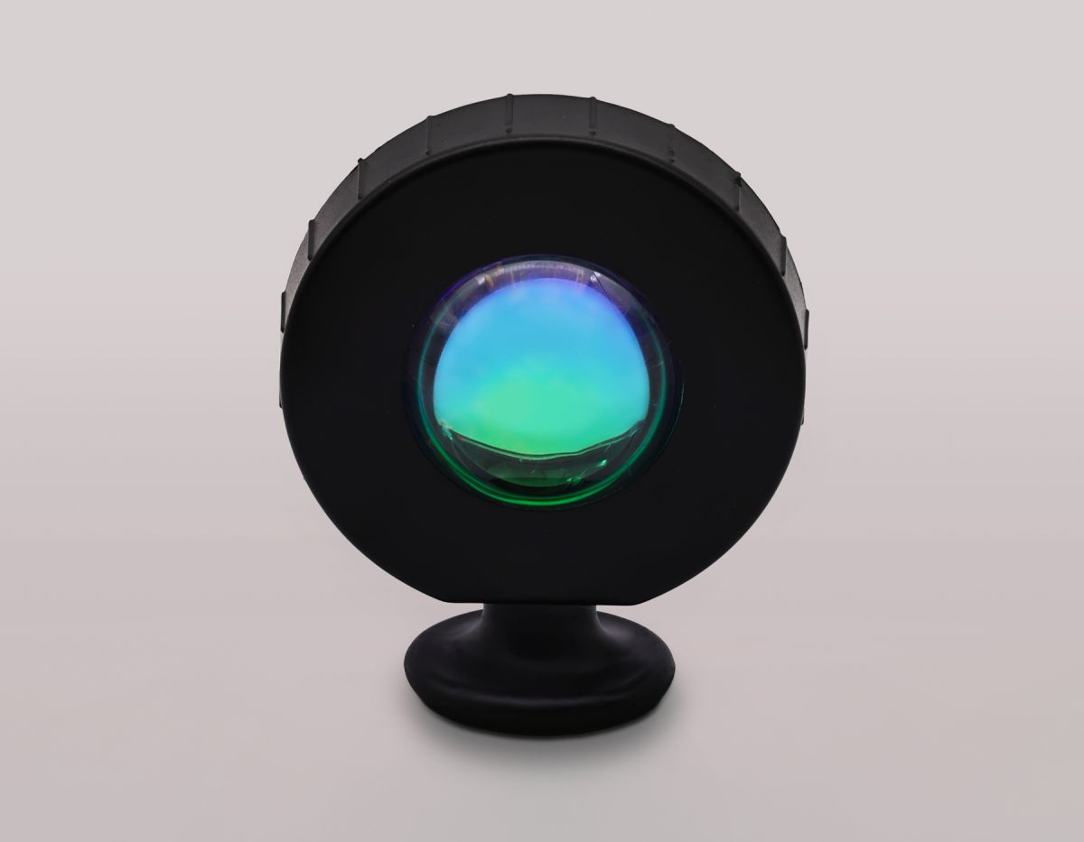 Атмосферная светодиодная настольная лампа с пультом DE8383 BK черный LED RGB 3W (ПДУ RGB)