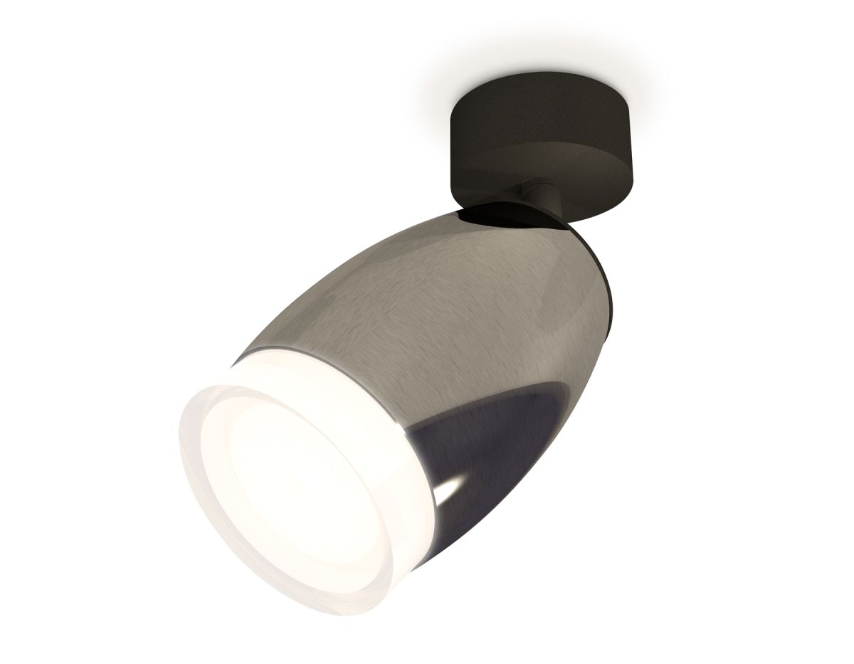 Комплект поворотного светильника XM1123005 DCH/SBK/FR черный хром/черный песок/белый матовый MR16 GU