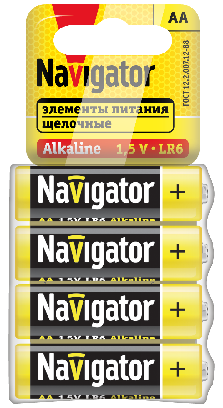 Элемент питания Navigator 95 457 NBT-02 (АА LR6 спайка 4 шт)