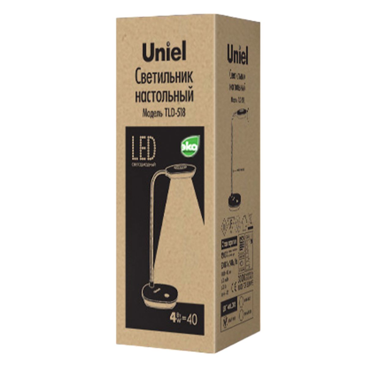 TLD-518 White/4W/Светильник настольный/LED/400Lm/4500K/Цвет-белый