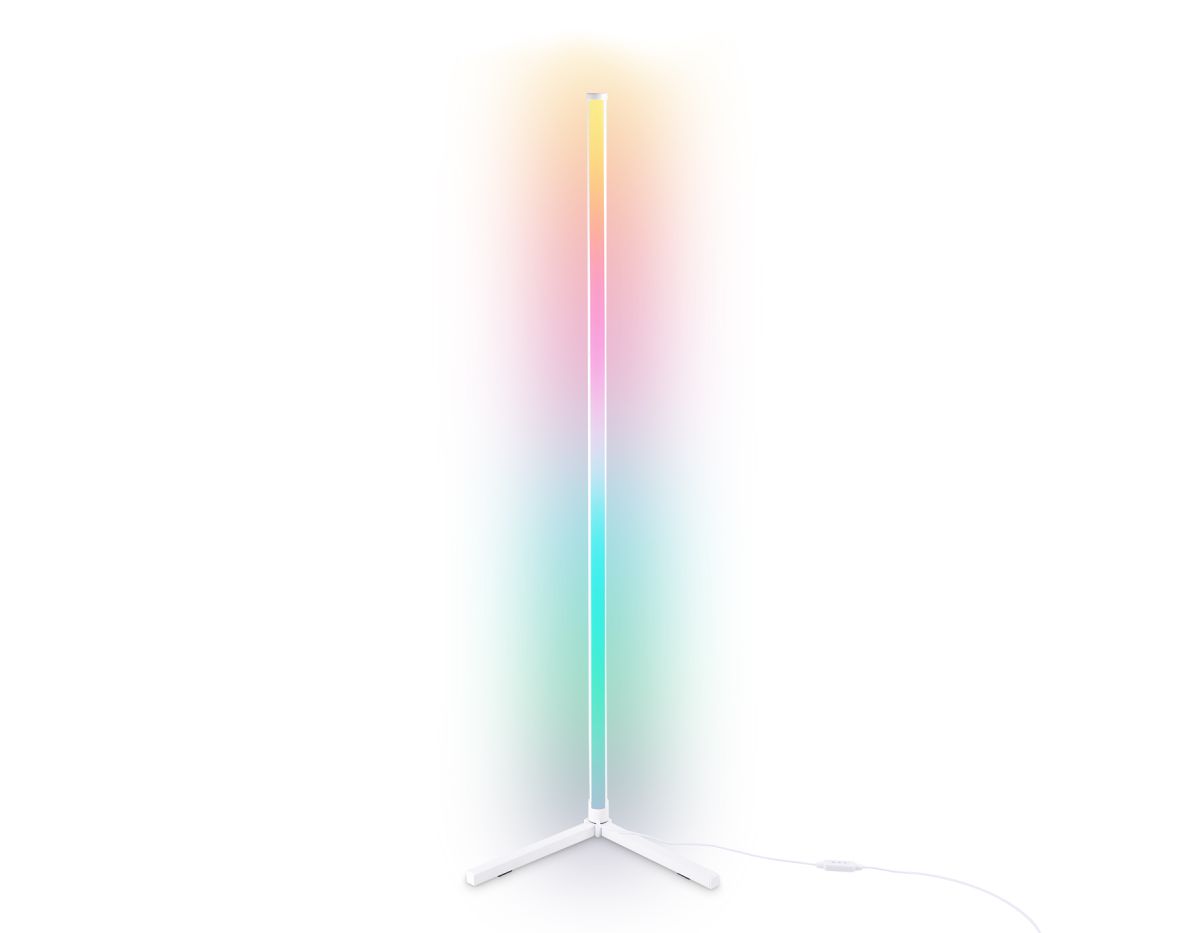 Светильник светодиодный напольный RGB с пультом FL8020 WH белый LED 15W RGB D32*1250 (ПДУ РАДИО 2.4G