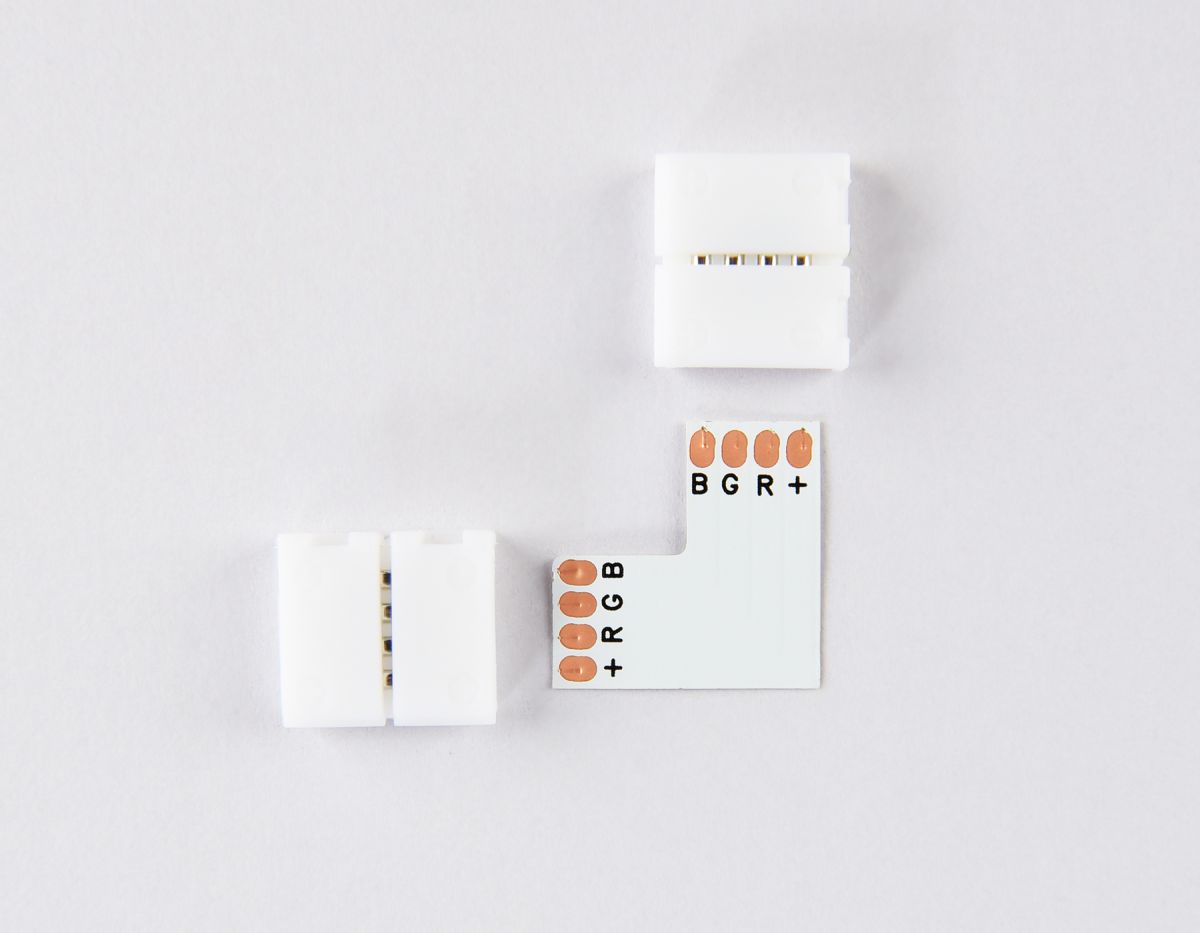 Соединитель угловой L для светодиодной ленты 5050 12/24V (4 конт.) GS6701 (10шт)