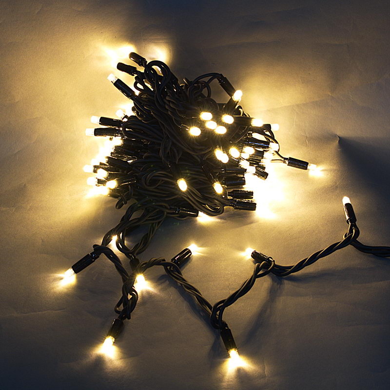 A-026A "L" WW гирлянда светодиодная 10м 100LED влагозащищен. морозостойкая