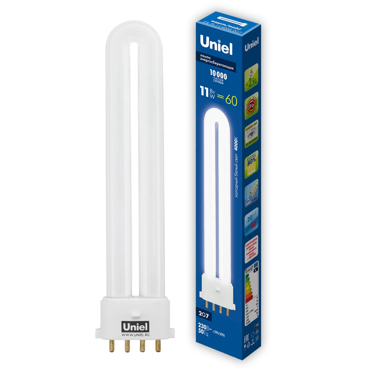 ESL-PL-11/4000/2G7 Лампа энергосберегающая : Картонная упаковка, шк 4680000454018