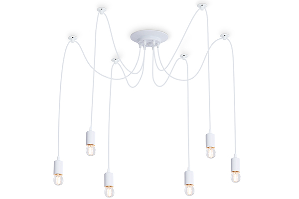 Подвесная люстра в стиле лофт TR8177/6 WH белый E27*6 max 40W D630*910