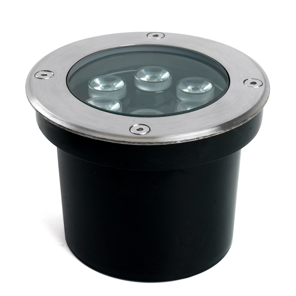 Светильник тротуарный 6W, AC12-24V, 3000К, D120*H90mm, внутренний диаметр: 90mm, IP67, SP2802