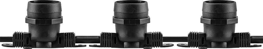 Гирлянда 230V  100 E27 черный, шаг 50cm, IP 65, 50м +1,5м шнур,  CL50-50