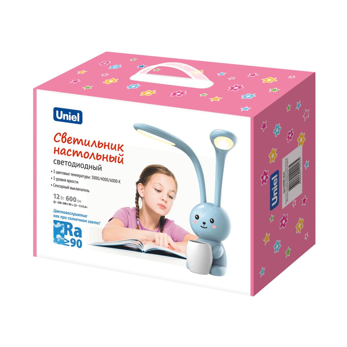 ULM-D160 12W/3000-6000K/DIM BLUE Светильник настольный светодиодный "Заяц", с подставкой под канцеля