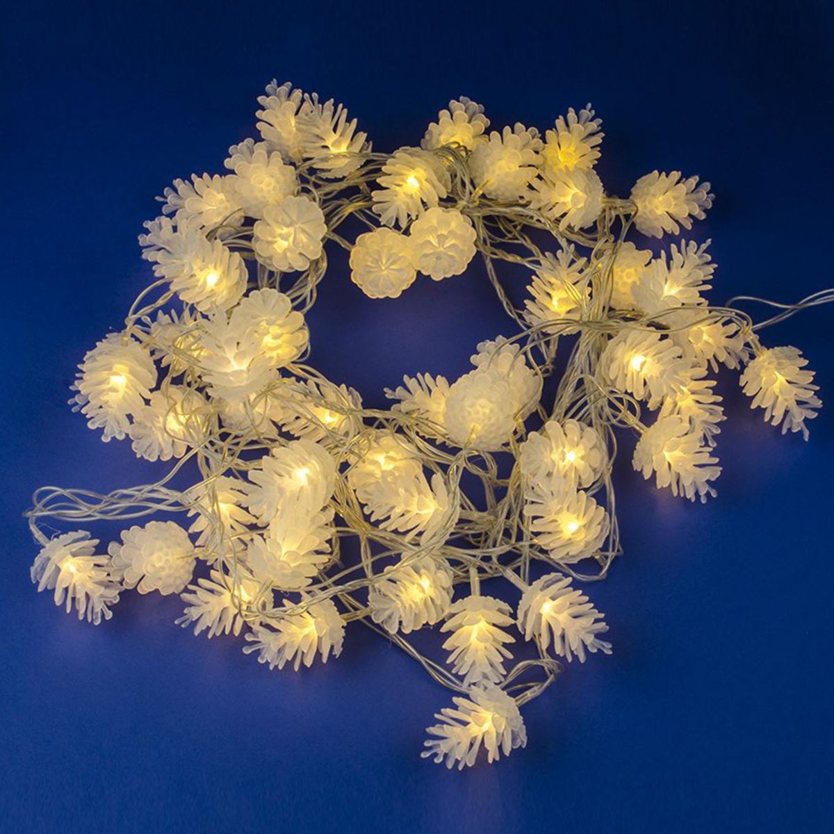 ULD-S0500-050/DTA WARM WHITE IP20 PINE CONES Гирлянда светодиодная «Шишки», 5м. 50 светодиодов. Тепл