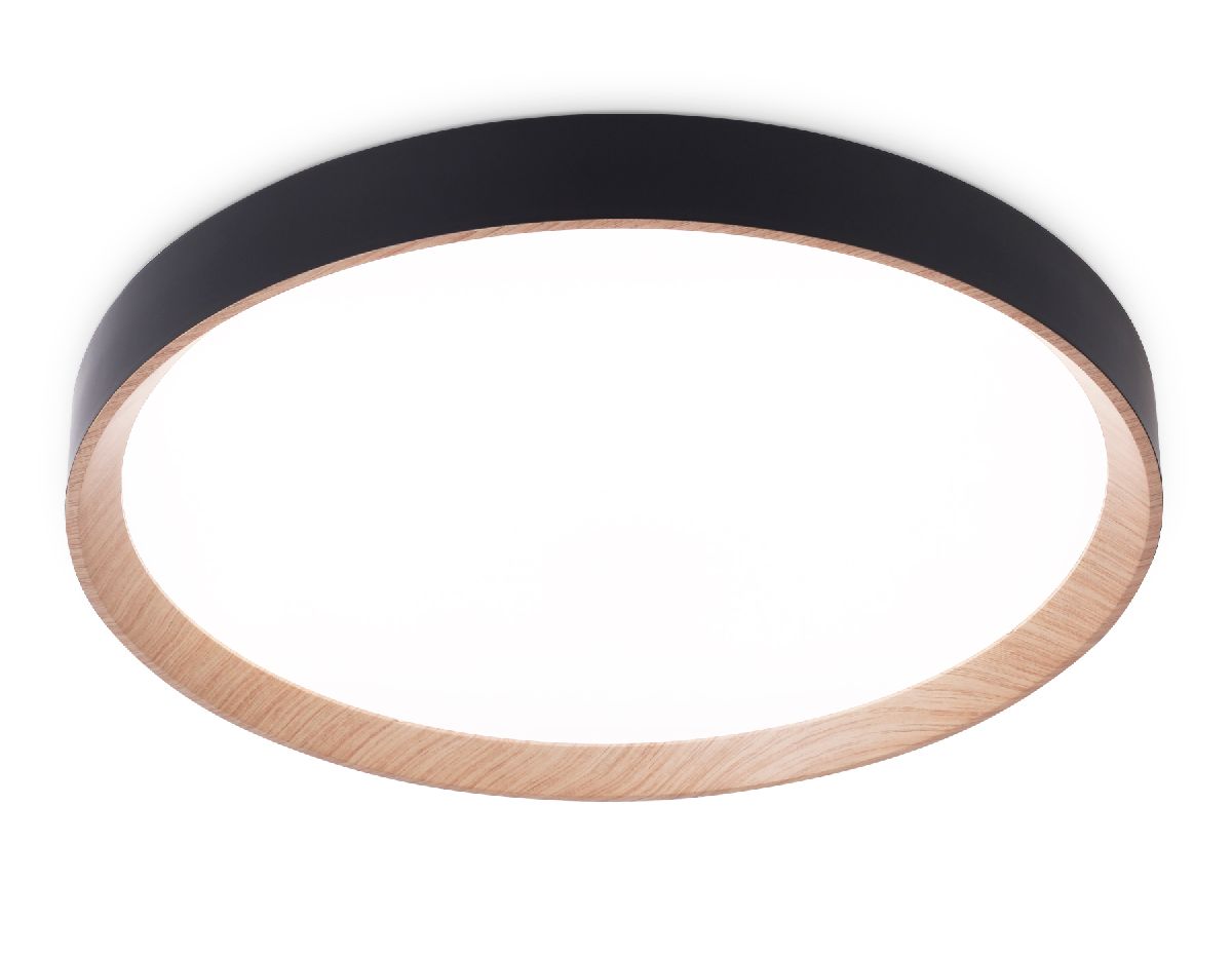 Потолочный светодиодный светильник с пультом FZ1326 BK/LWD черный/светлое дерево IP20 60W 3000-6400K