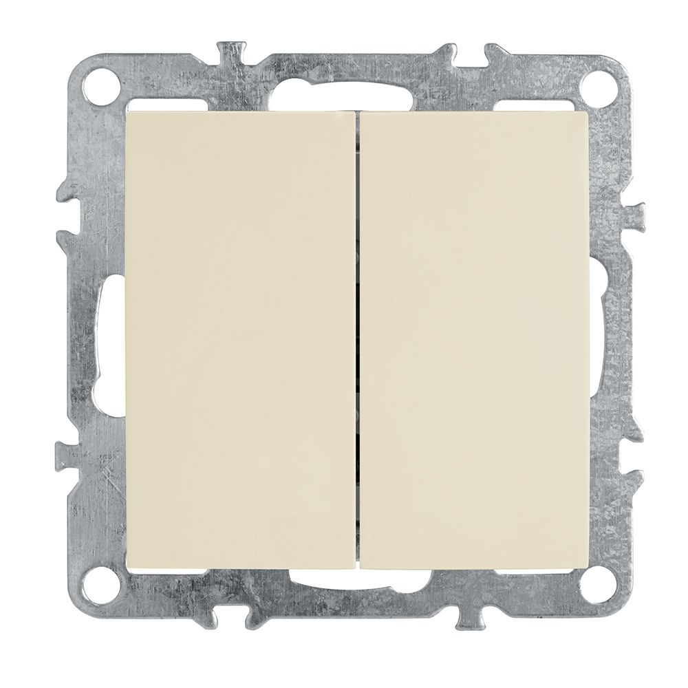 Выключатель 2-клавишный (механизм), серия Эрна, PSW10-9104-02, слоновая кость