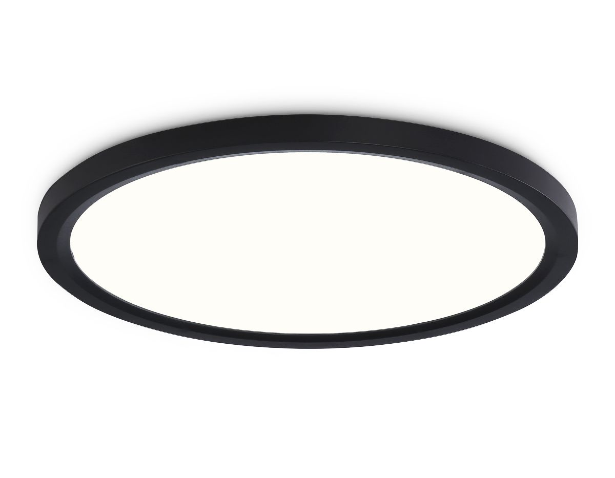 Светильник светодиодный ультратонкий FZ1910 BK черный IP54 44W 3000K-6500K CCT-переключатель D600*25