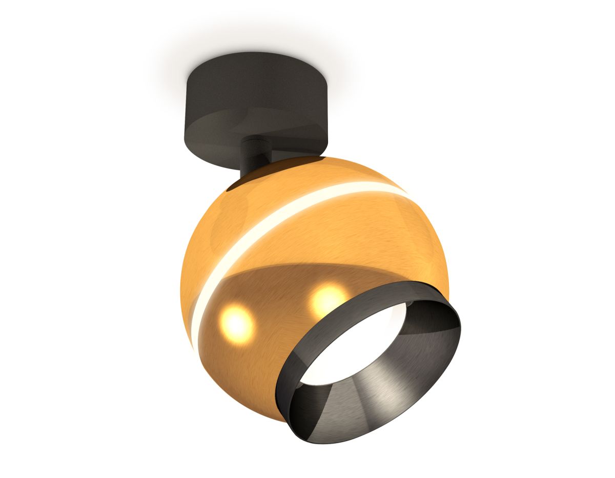 Комплект поворотного светильника с дополнительной подсветкой XM1105001 PYG/SBK/PBK золото желтое пол