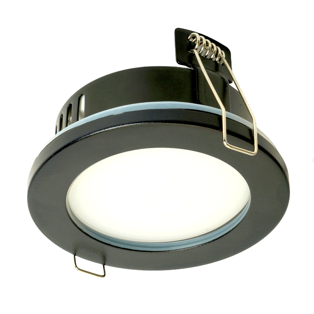 Светильник потолочный встраиваемый 15W 230V GX53, IP44, черный, без лампы, DL544