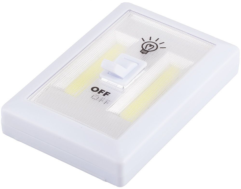 Светодиодный светильник с переключателем 1LED 3W (3*AAA в комплект не входят) : 115*75*35мм, белый, FN1208