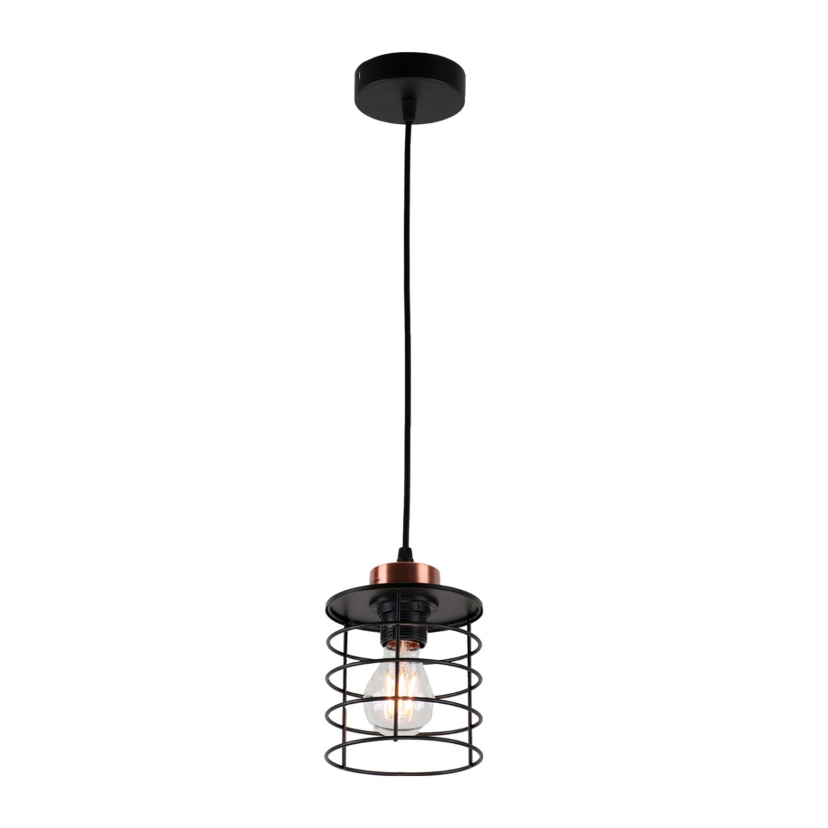 Люстра подвесная : 1*60Вт E27 MD.8835-1-P BK+AB