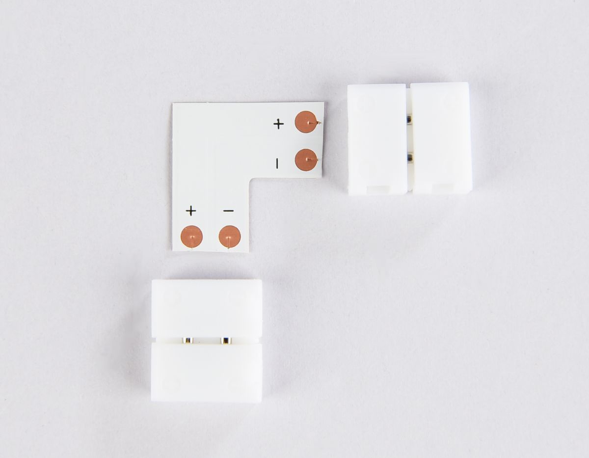 Соединитель угловой L для светодиодной ленты 5050 12/24V (2 конт.) GS6551 (10шт)