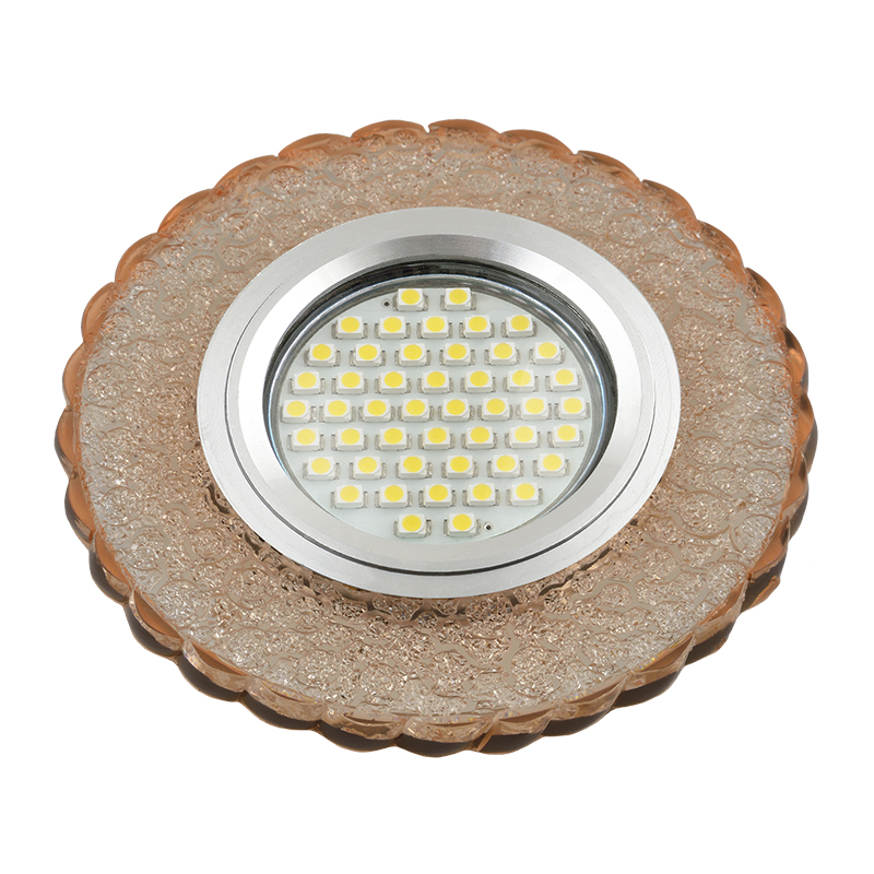 DLS-L140 GU5.3 GLASSY/TEA Светильник декоративный встраиваемый, серия Luciole. Без лампы, цоколь GU5