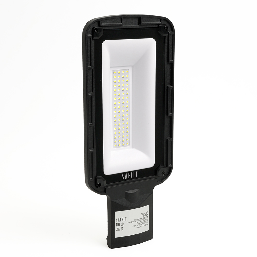 Уличный светодиодный светильник 50W 5000K AC230V/ 50Hz цвет черный (IP65), SSL 10-50, SAFFIT