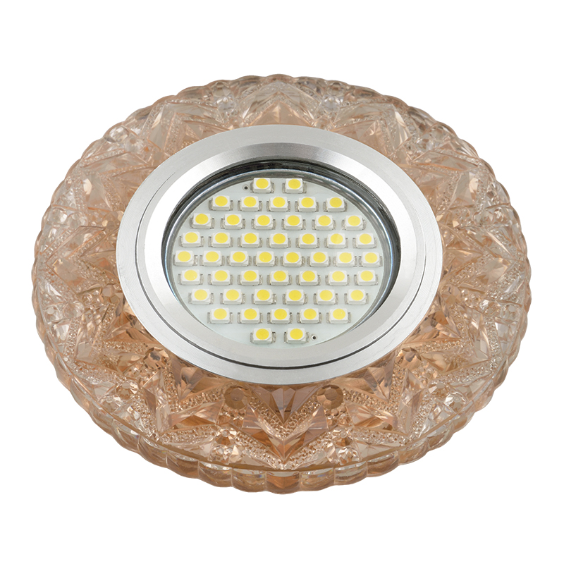 DLS-L146 GU5.3 GLASSY/TEA Светильник декоративный встраиваемый, серия Luciole. Без лампы, цоколь GU5