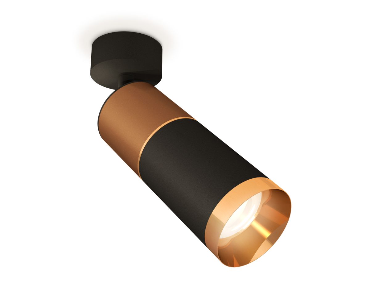 Комплект поворотного светильника XM6313015 SBK/SCF/PYG черный песок/кофе песок/золото желтое полиров