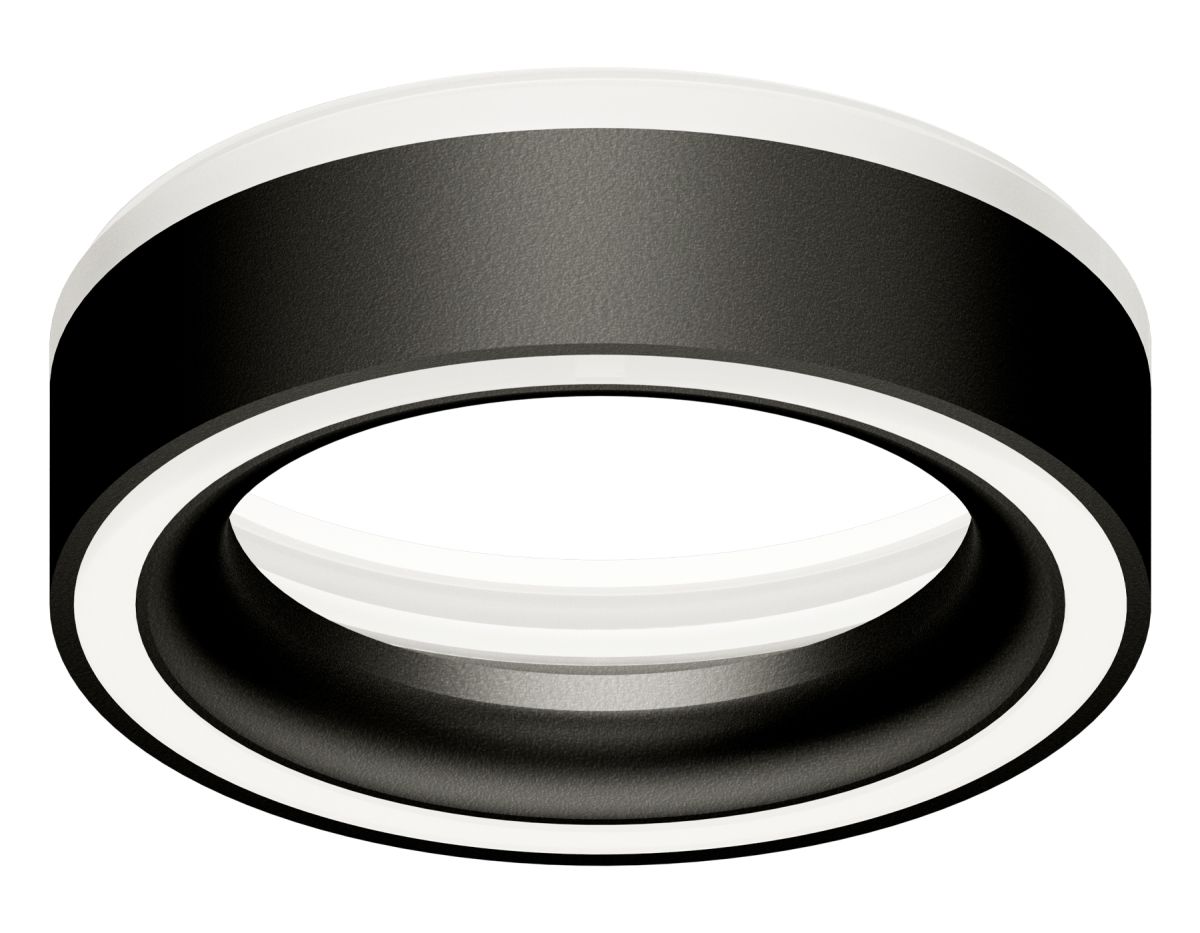 Насадка передняя для корпуса светильника N8434 SBK/FR черный песок/белый матовый D85*H23mm Out20mm G