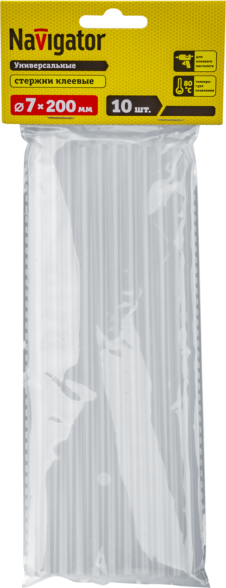 Клей Navigator 93 243 NEM-Ks01-7-200-H10 (стержень, 7 мм*200 мм, 10 шт)