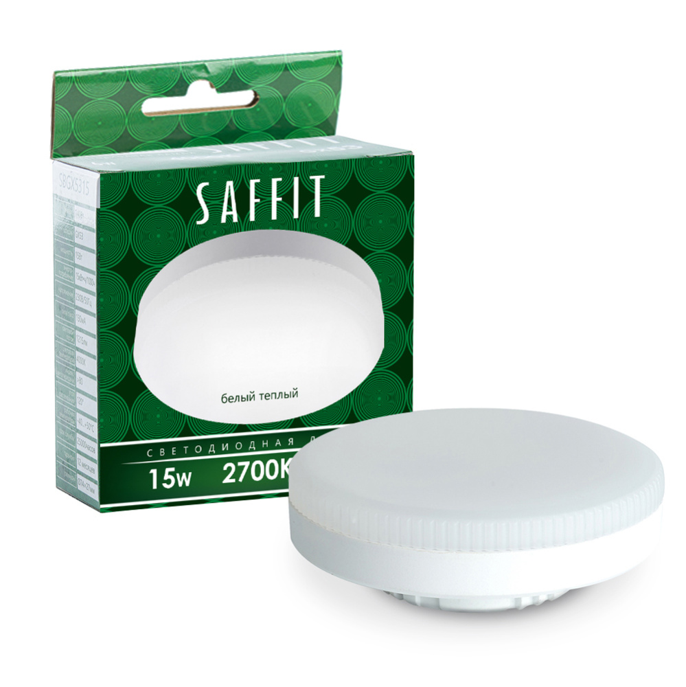 Лампа cветодиодная, (15W) 230V GX53 2700K, SBGX5315