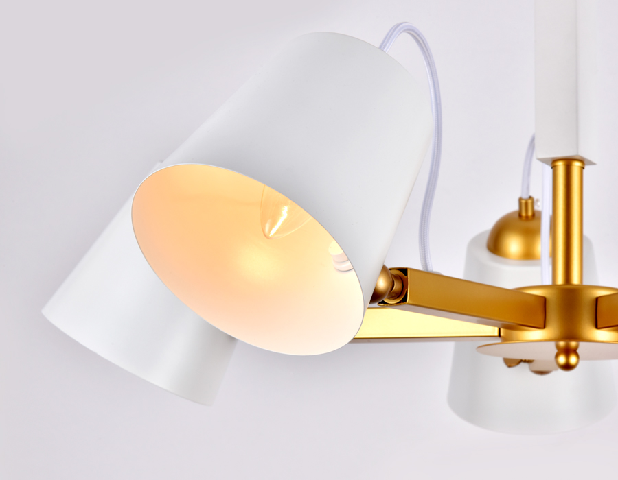 Подвесная люстра TR3101/5 WH/GD белый/золото E14 max 40W D680*370