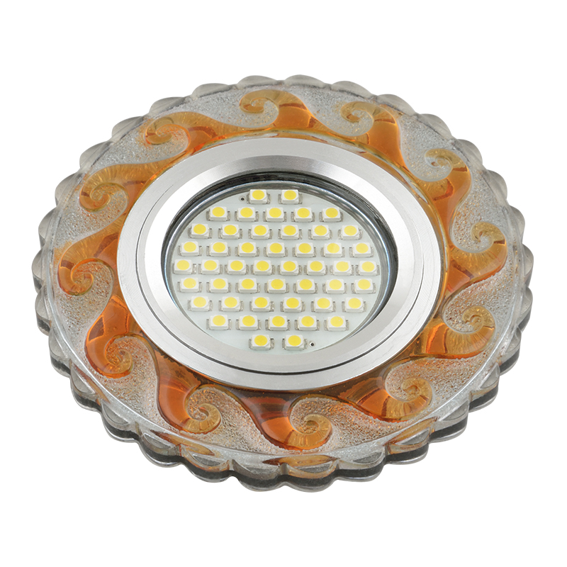 DLS-L139 GU5.3 GLASSY/TEA Светильник декоративный встраиваемый, серия Luciole. Без лампы, GU5.3. Доп