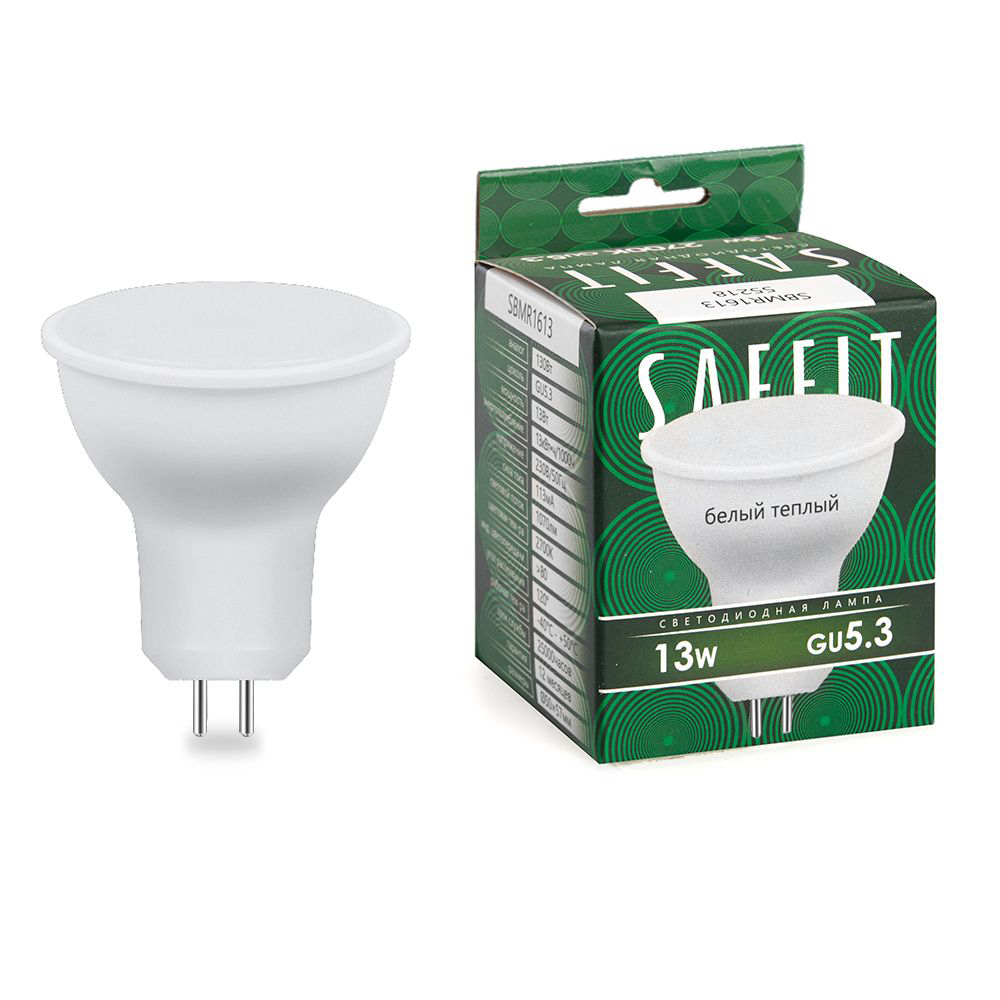 Лампа светодиодная, 13W 230V GU5.3 2700K MR16, SBMR1613