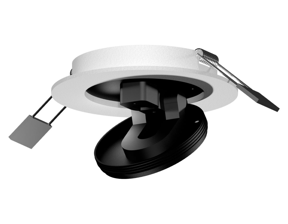 Крепеж встраиваемый скрытый поворотный A2241 SWH/SBK белый песок/черный песок D90*H40mm Out14 (для к