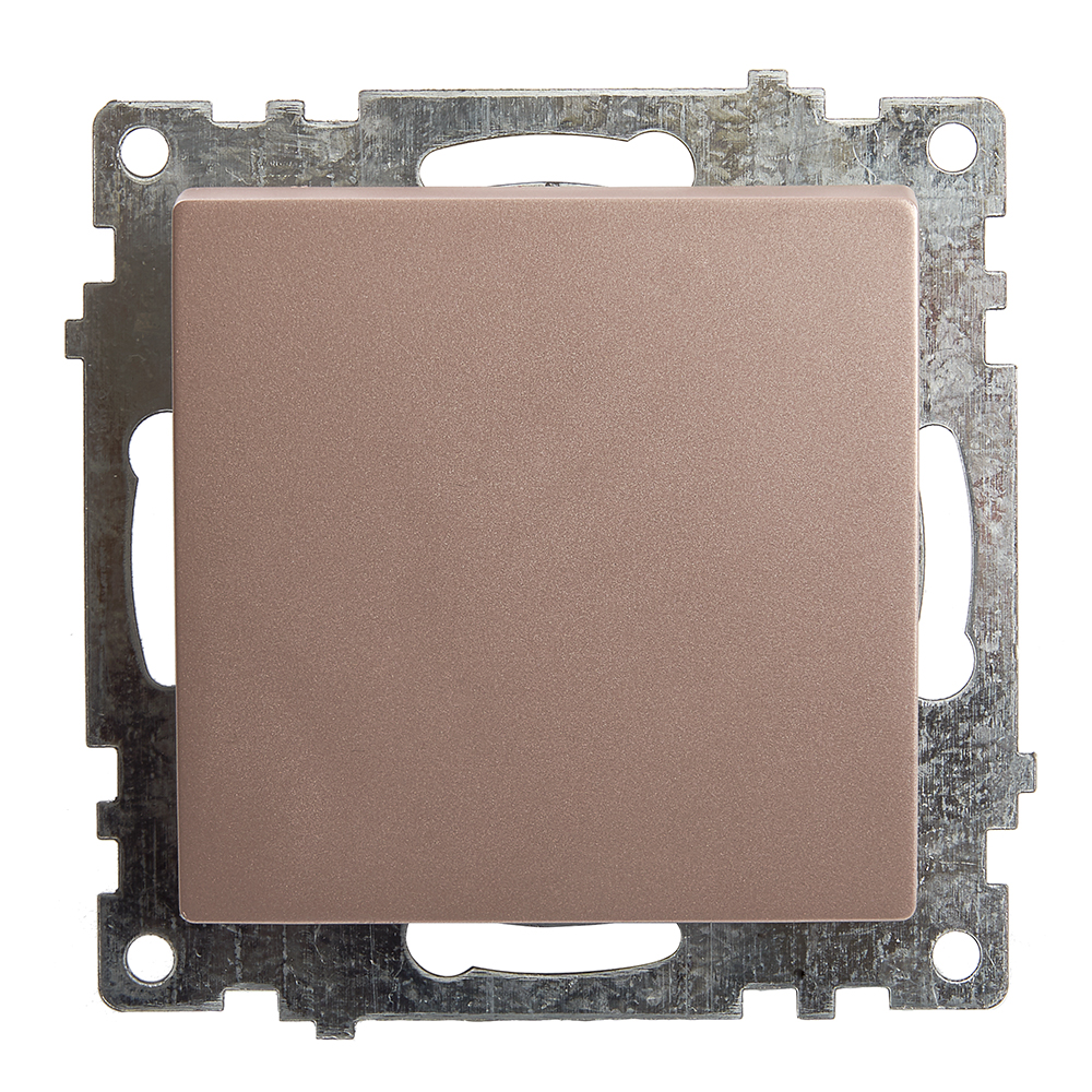 Выключатель 1-клавишный (механизм) 250В, 10А, серия Катрин, GLS10-7103-02, шампань