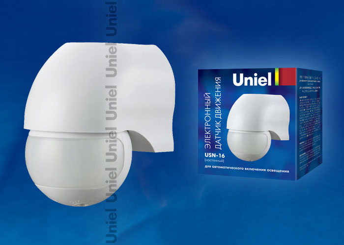 USN-16-180R-1200W-3LUX-12M-0,6-1,5m/s-WH Датчик движения : Картонная упаковка.