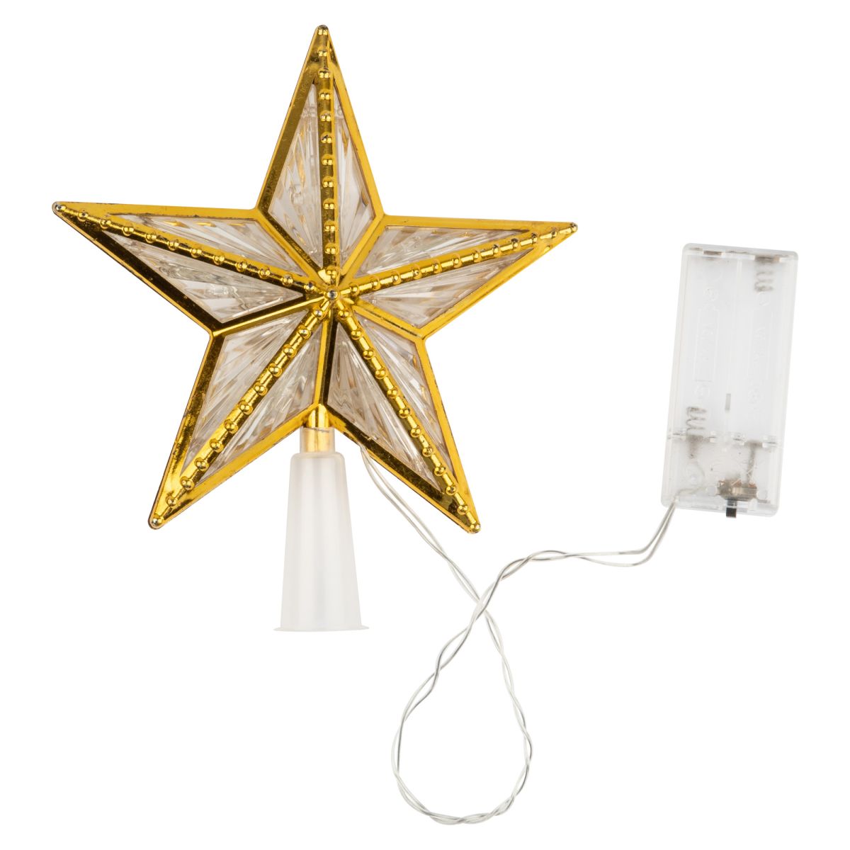 ULD-H1515-010/DTB/2AA MULTI STAR-4 Украшение светодиодное для ёлки «Звезда-4» на батарейках 2АА (не