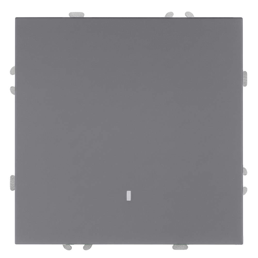 Выключатель 1-клавишный c индикатором (механизм), 250В, 10А, серия Эмили, RSW10-5101-10, платиново-с