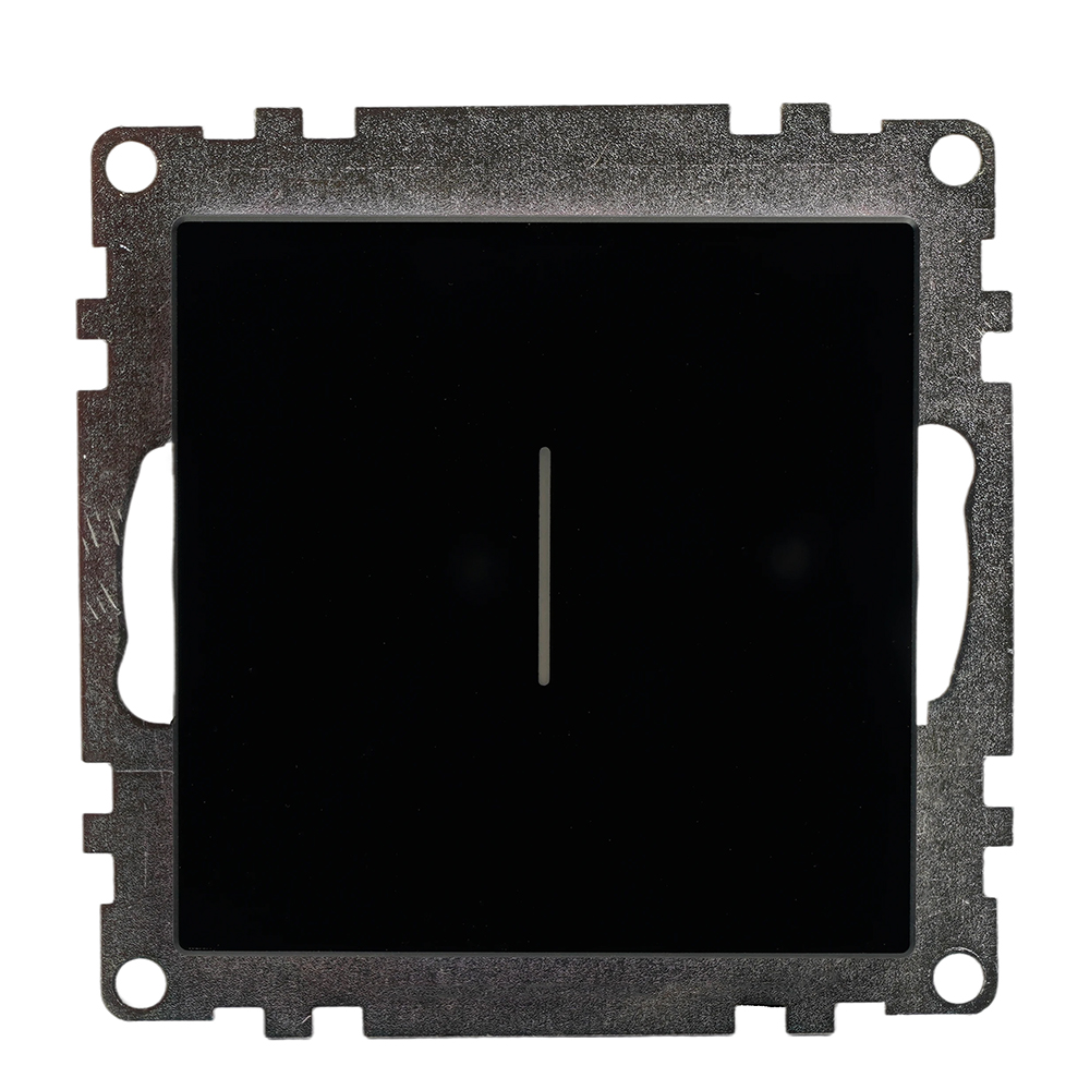 Выключатель 1-клавишный сенсорный (механизм) 250В, 2,5А, серия Катрин, GLS2-7203-05, черный