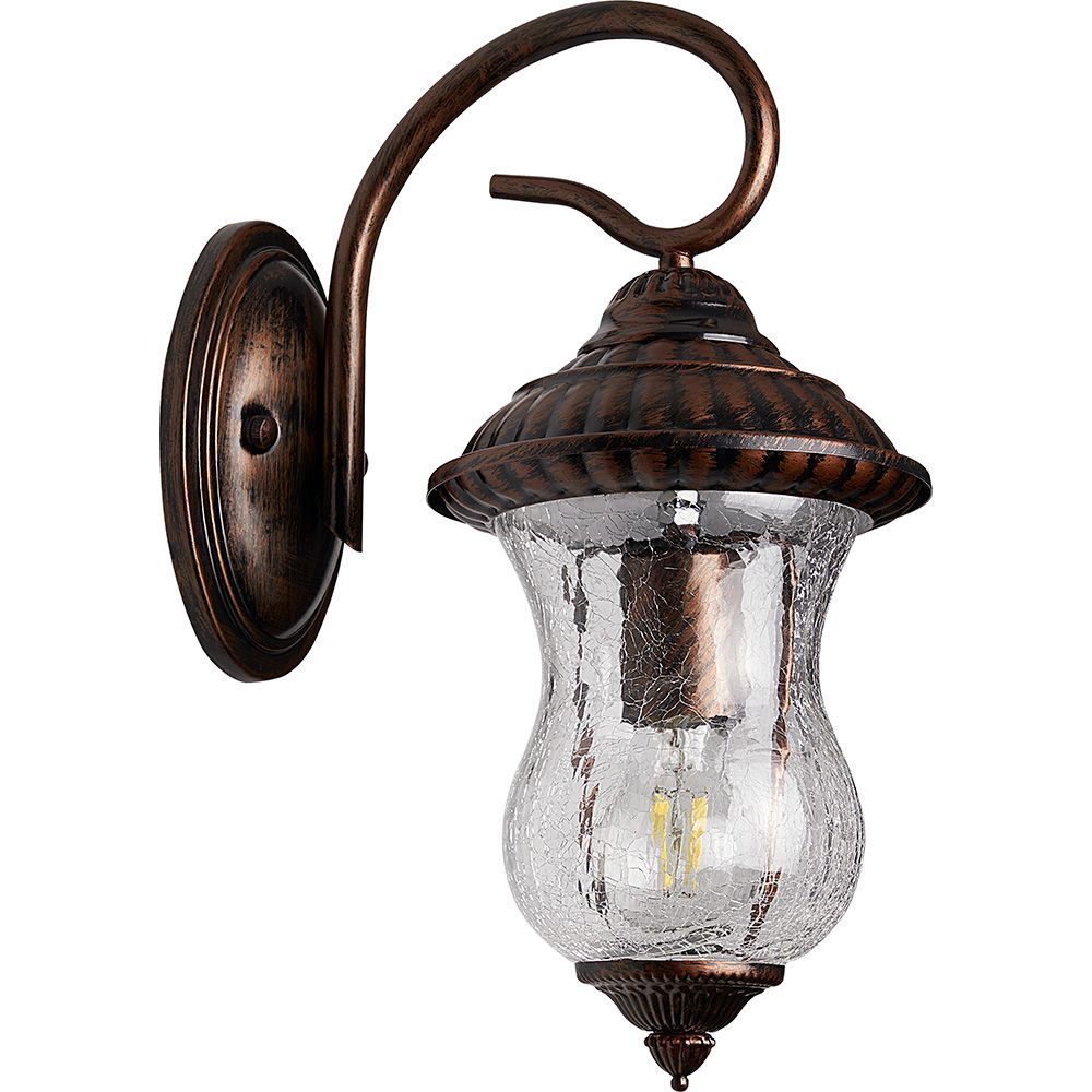 Cветильник садово-парковый с клеммой в комплекте : 60W 230V E27 250*170*400 мм бордовый PL560