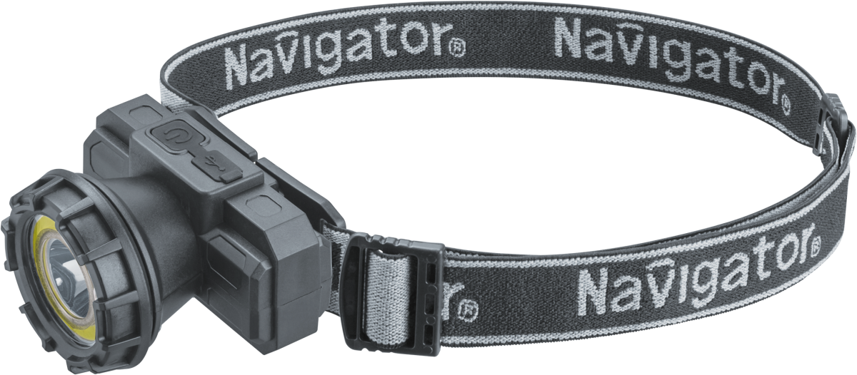 Фонарь Navigator 95 557 NPT-H42-ACCU налоб 1LEDx1Вт,1COBx3Вт,5реж,Li-ion0.8Ач