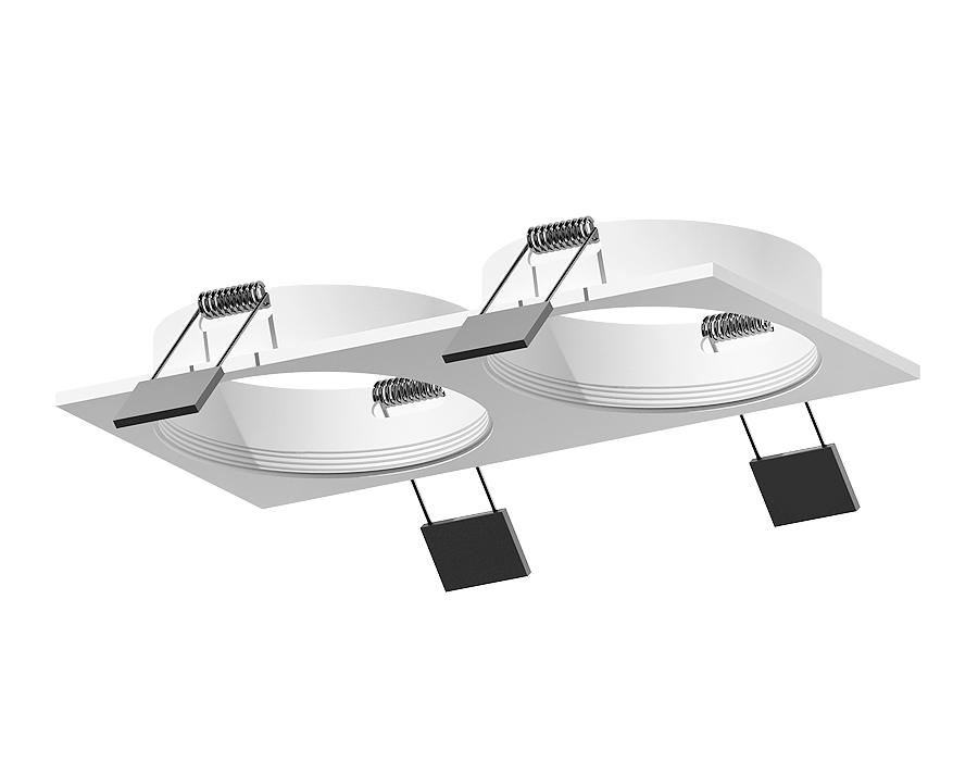 Корпус светильника встраиваемый для насадок D70mm C7635 SWH белый песок 180*92*H25mm MR16 GU5.3